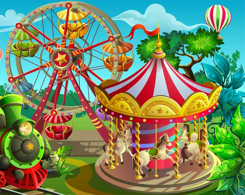 FLINK Rompecabezas Carrusel en la Feria 300 piezas