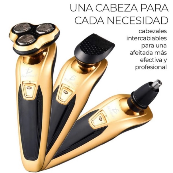 Rasuradora Eléctrica Con Accesorios 3en1 para Patillas, Orejas y Nariz .