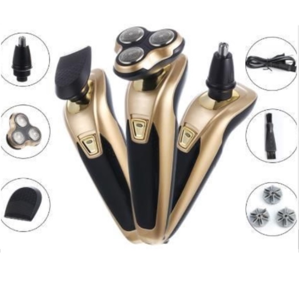 Rasuradora Eléctrica Con Accesorios 3en1 para Patillas, Orejas y Nariz .