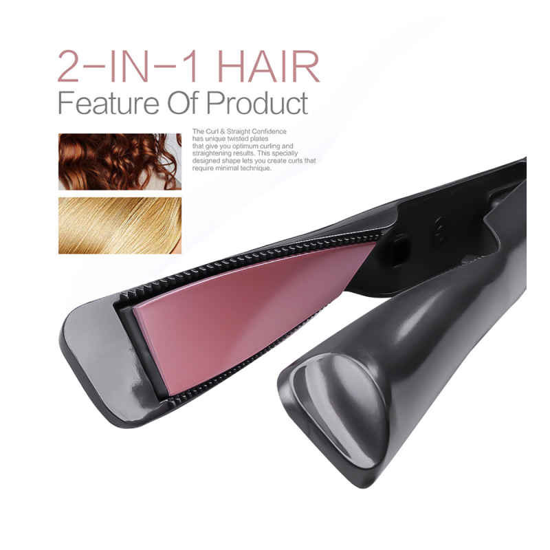 Plancha Rizadora y Alisadora De Cabello 2 En 1, Cabello Liso y Rizado