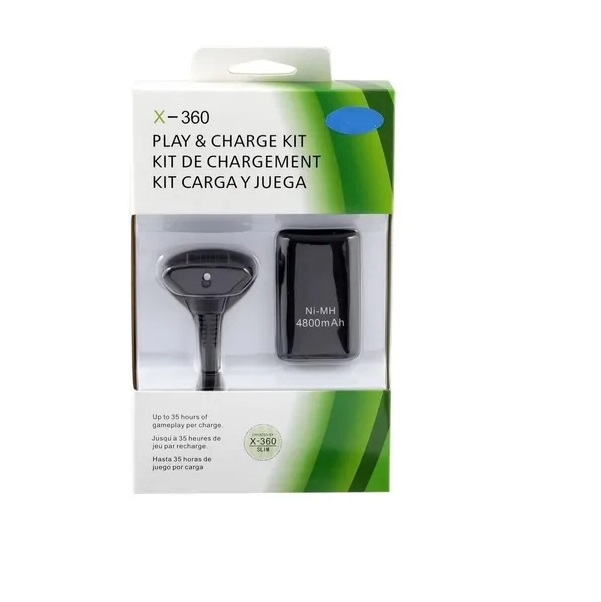 KIT CARGA Y JUEGA PARA CONTROL XBOX 360
