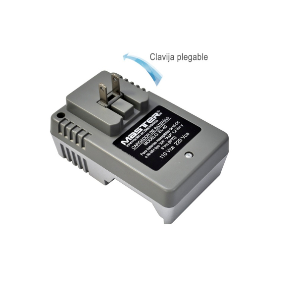 Cargador Universal de Baterías AA, AAA y PP3 (Cuadradas) con 4 Baterías AA de 3000 mAh / Master / EL-40