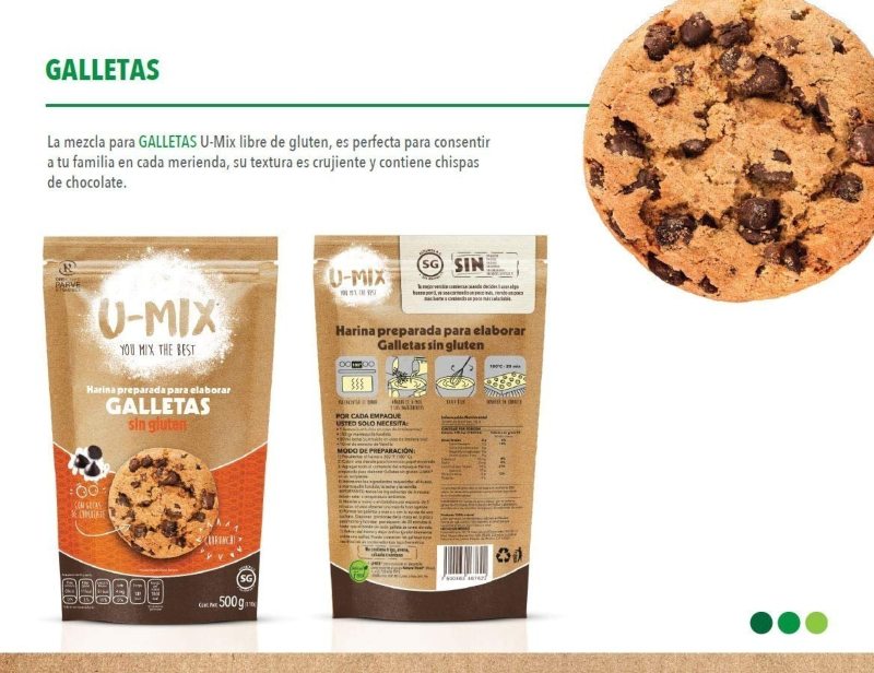 Combo Variado De Harinas U-mix  Premezclas Harina Sin Gluten HOTCAKE-GALLETA-BROWNIE