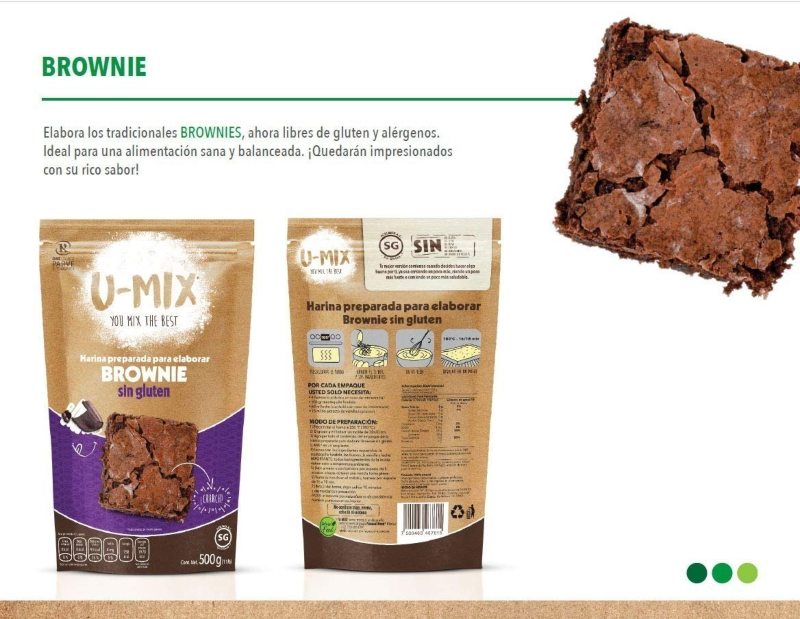 Combo Variado De Harinas U-mix  Premezclas Harina Sin Gluten HOTCAKE-GALLETA-BROWNIE