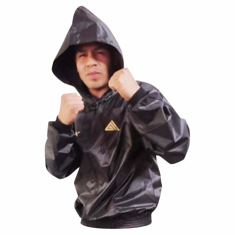 Sudadera Sauna USO RUDO Fabricado en Nylon Con PVC Con Cierre Y Logos Reflex