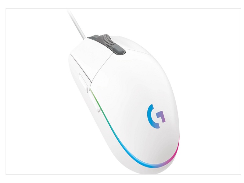 Mouse Gaming Logitech 203 Lightsync blanco