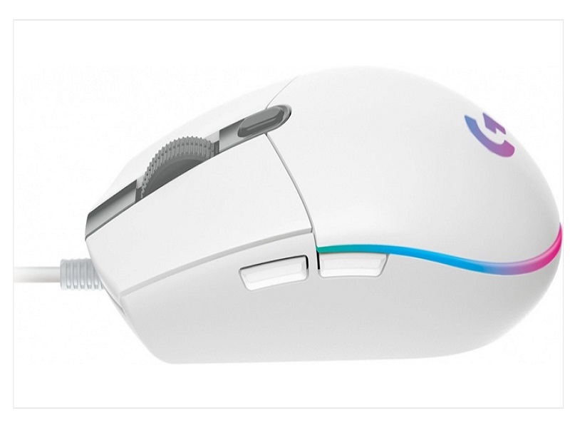 Mouse Gaming Logitech 203 Lightsync blanco