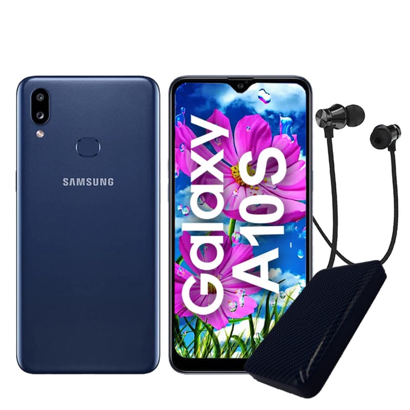 Celular Samsung Galaxy A10S 32GB - Azul + Power Bank + Audífonos