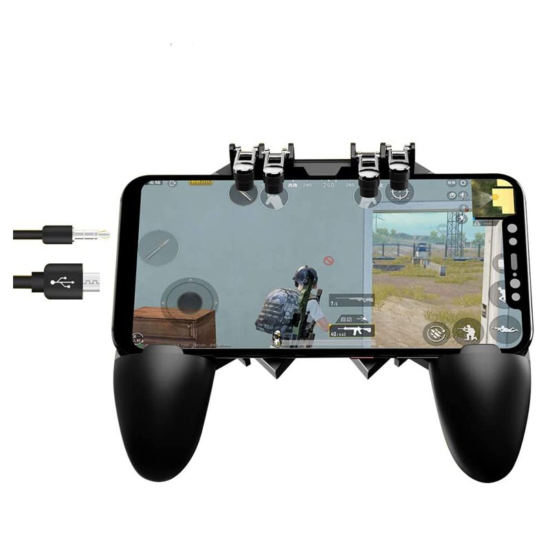CONTROL GAMEPAD 4 GATILLOS AK66 NEGRO