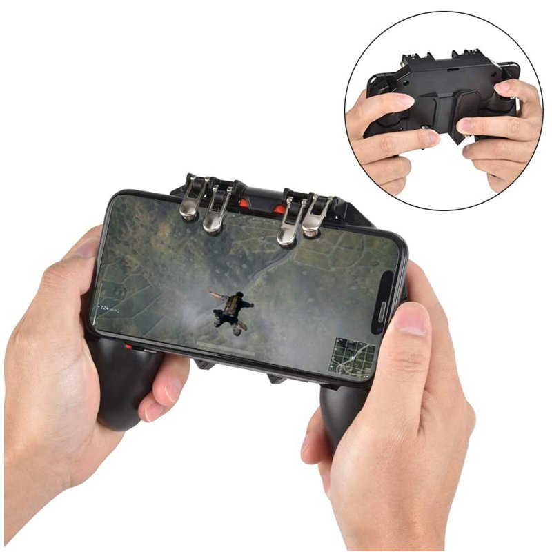 CONTROL GAMEPAD 4 GATILLOS AK66 NEGRO