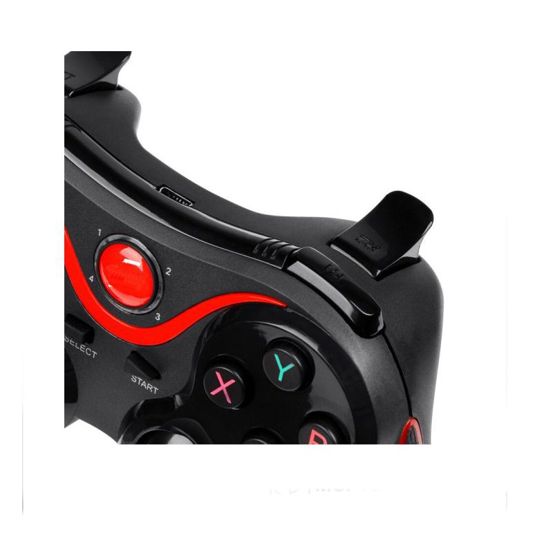CONTROL GAMEPAD BLUETOOTH PARA CELULAR ANDROID RECARGABLE NEGRO-ROJO