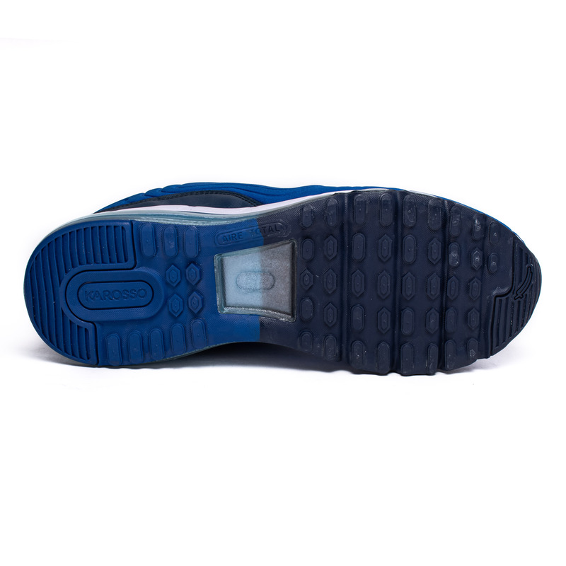 Tenis Deportivo Karosso Grabado Suela De Aire Azul Rey 7537