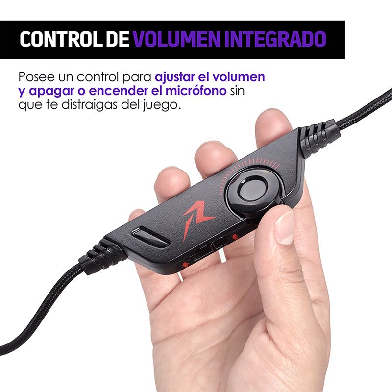 Audífonos Gamer Con Micrófono Luz LED Aux 3.5mm G6000 Redlemon