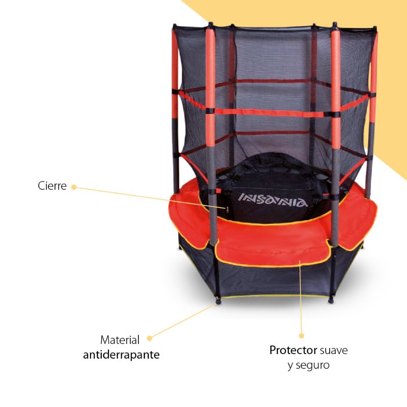 Trampolin Brincolin Para Niños Infantil 1.4m Tumbling Con Red.