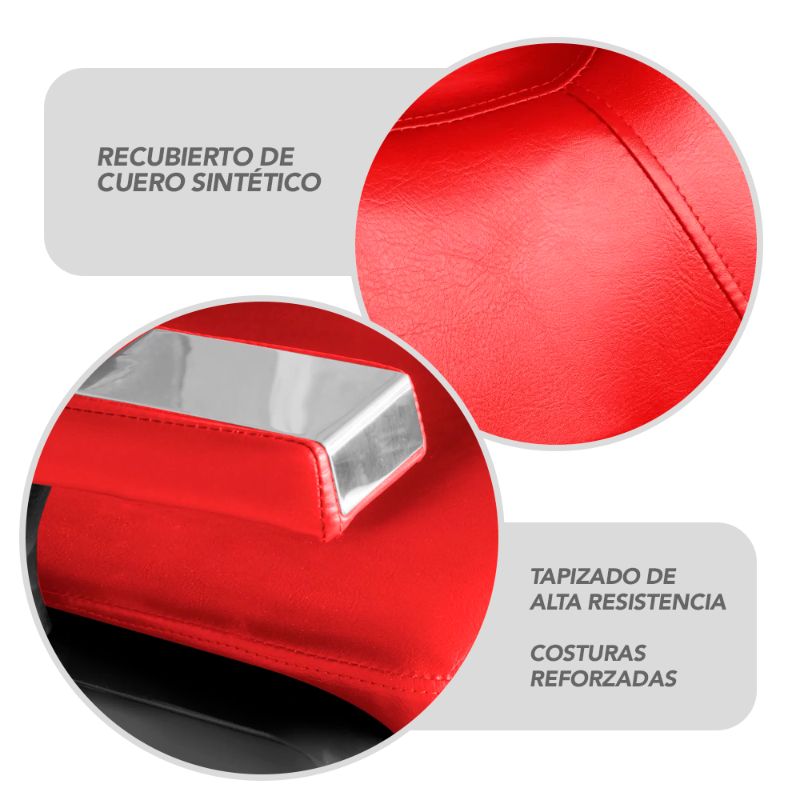 Sillon Barbero Peluqueria Silla Barberia Estetica Stay Elit Rojo