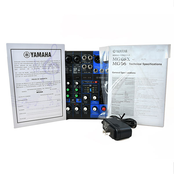 Mezcladora Consola 6 Canales Con Efectos Yamaha Mg06x