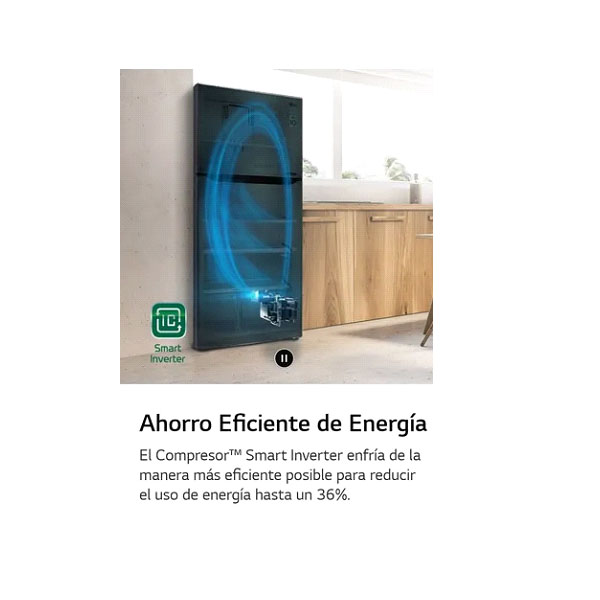 Refrigerador LG Inverter Gris Acero De 20pies Lt57bpsx