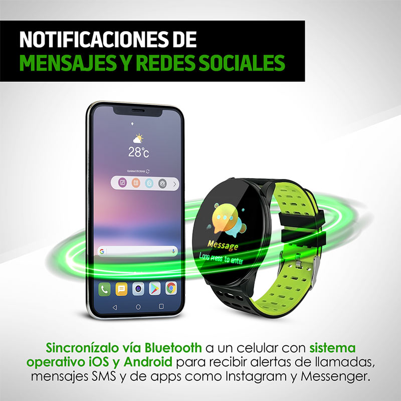 Smartwatch Reloj Inteligente Resistente al Agua Mod. W90 Redlemon
