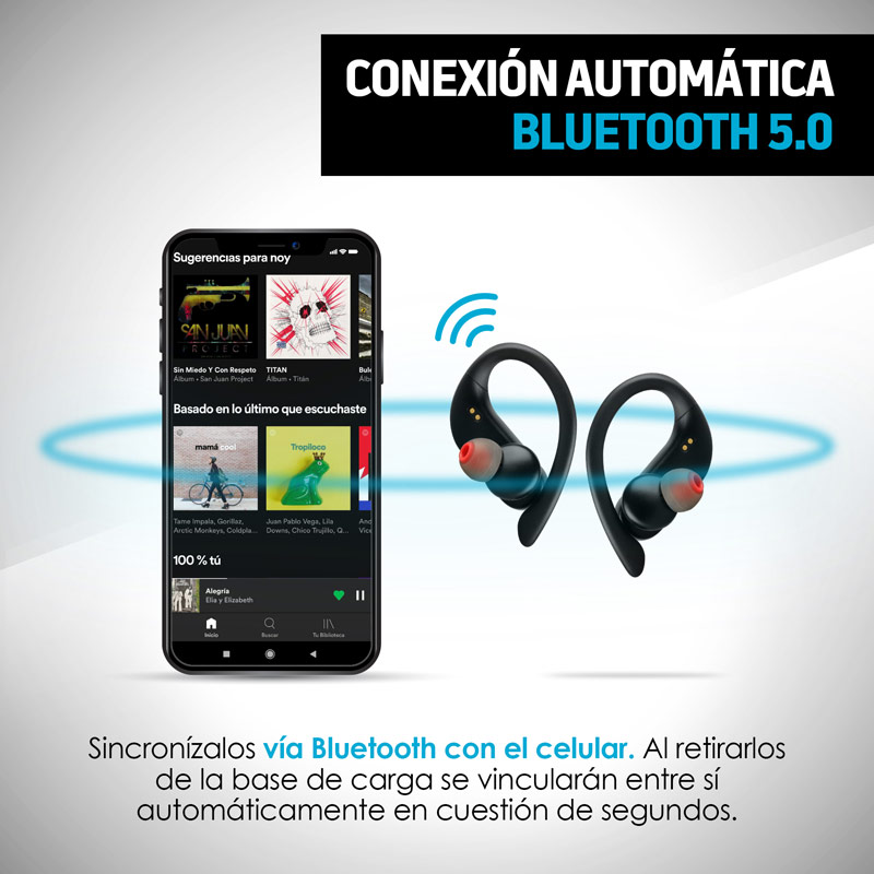 Audífonos Inalámbricos Bluetooth 5.0 TWS HD Air Sport 1 Redlemon.