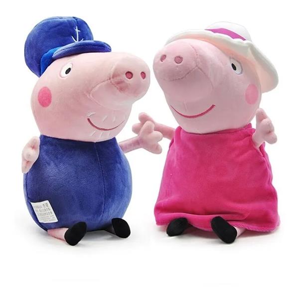 Cerditos Abuelo Capitan Y Abuela Set De 2 Peluches De 30 Cm