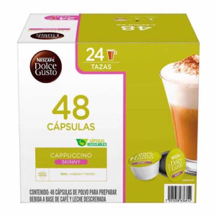 48 Cápsulas Dolce Gusto, Capuccino Skinny, Nescafé.