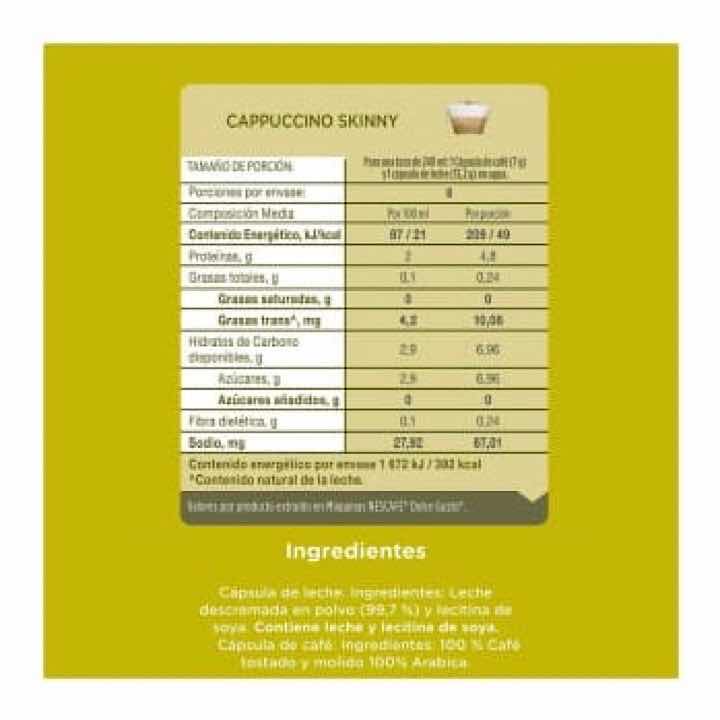 48 Cápsulas Dolce Gusto, Capuccino Skinny, Nescafé.