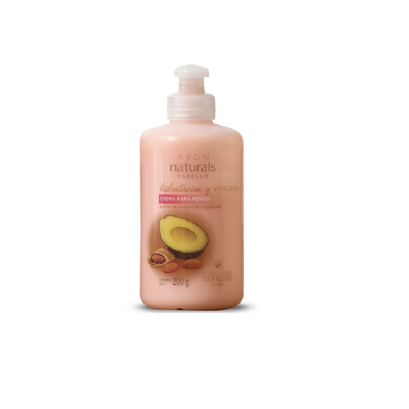 Crema Para Peinar Con Almendras Y Aguacate Naturals Avon