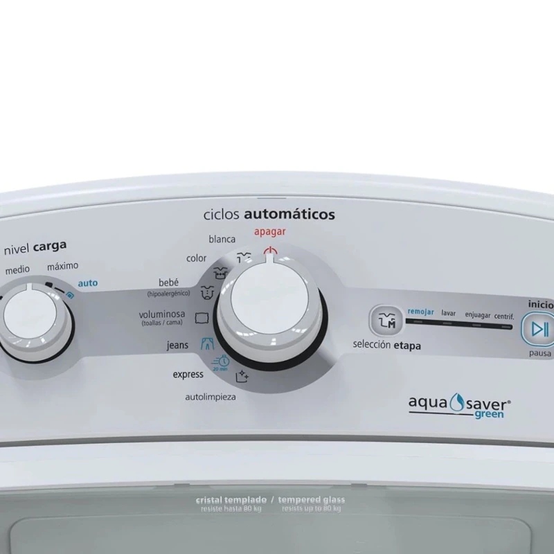 Lavadora Mabe LMA46102VBAB Aqua Saver Automática 16 kg Blanco ORT