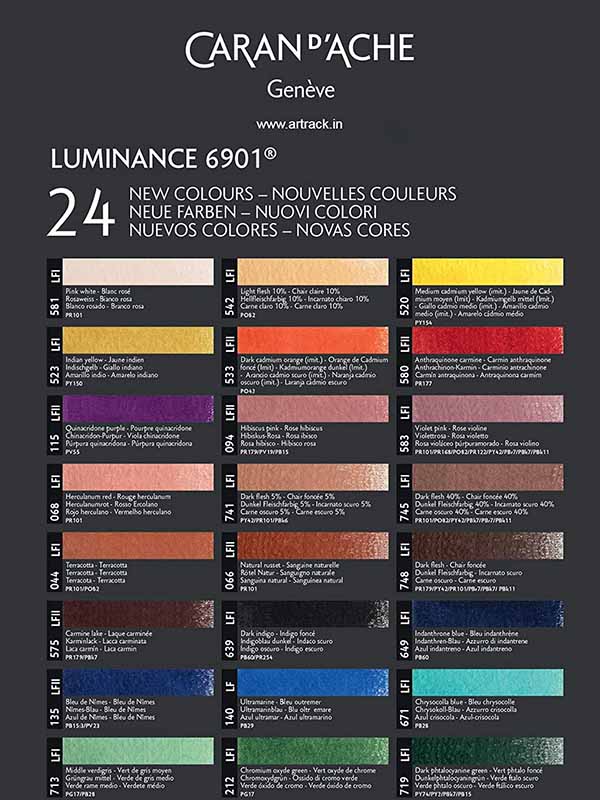 Caran d'Ache Luminance 6901 - Juego de 20 unidades.