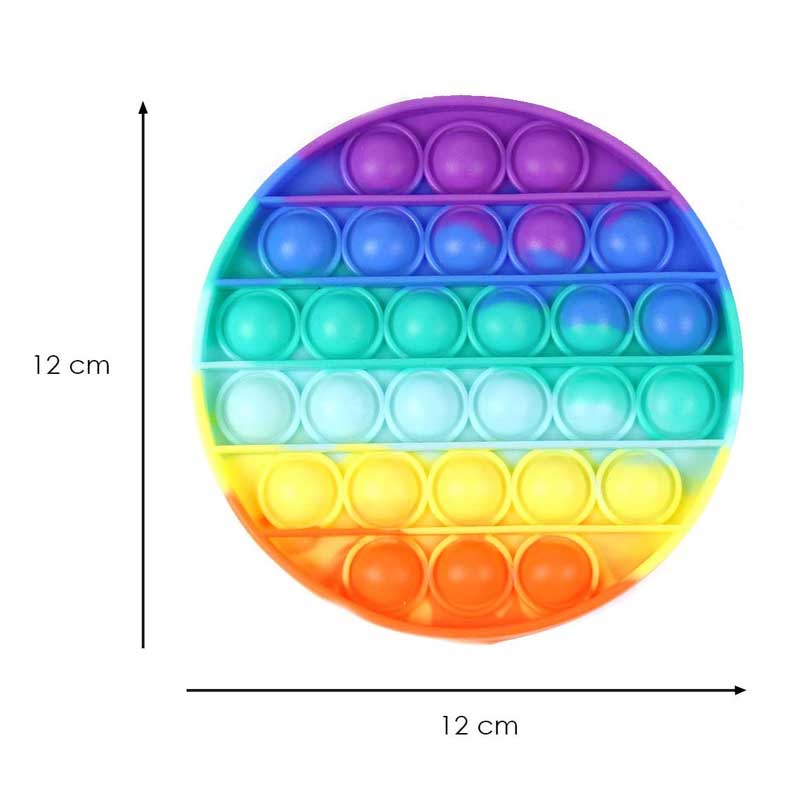 Tweezer - Pop It Juguete Antiestrés Burbujas Figuras Colores (Círculo Rainbow)
