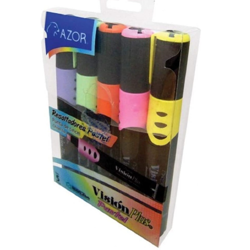 Marcatextos Visión Plus, Resaltador Pastel de textos, Marcador Fluorescente