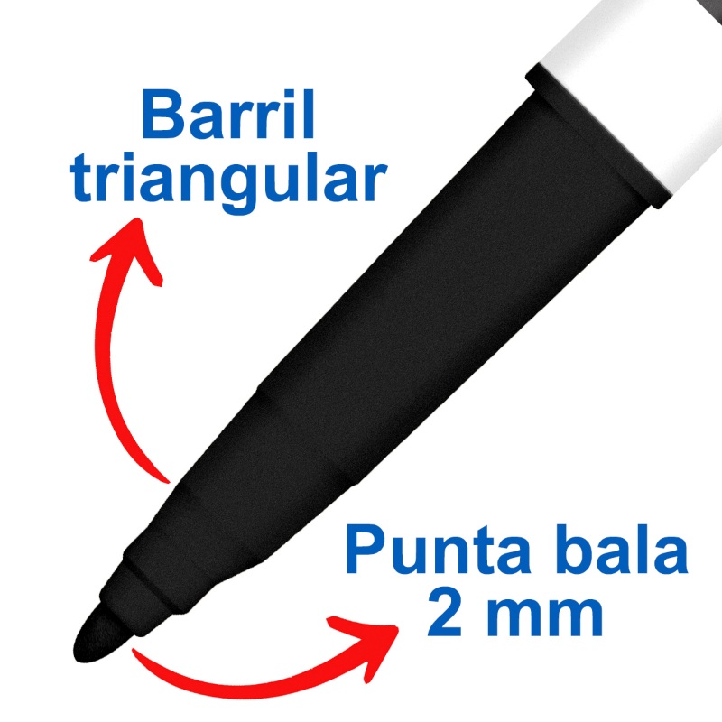 Marcador para Pizarrón Delgado Punto Fino Caja con 8 Piezas Magistral