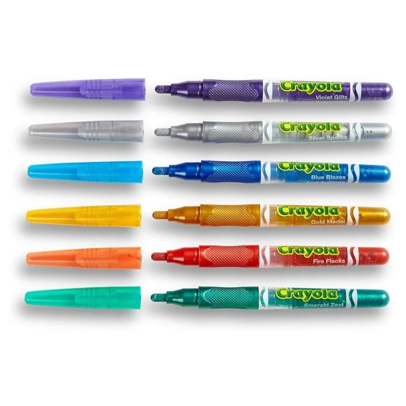 Colección de Plumones Crayola Alternative Metalico Glitter Duals