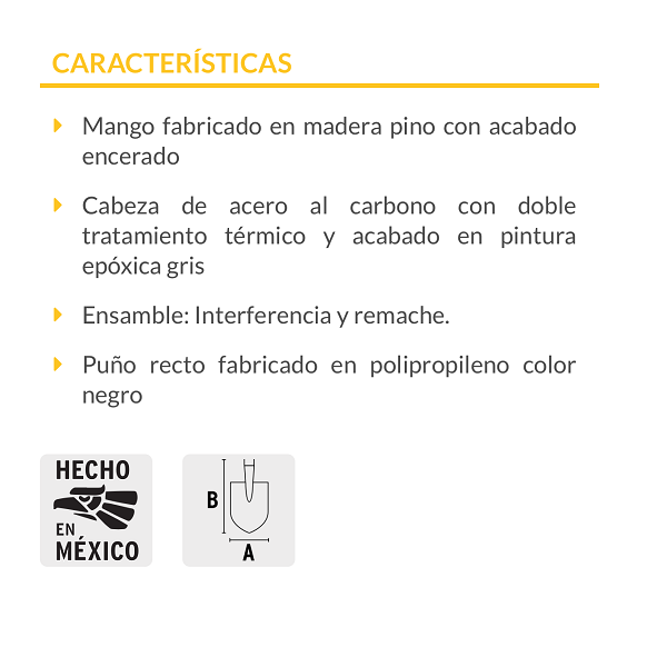 PALA REDONDA, PUÑO "Y", PRETUL JARDINERIA ALBAÑILERIA CONSTRUCCION DE 100 CM PRETUL