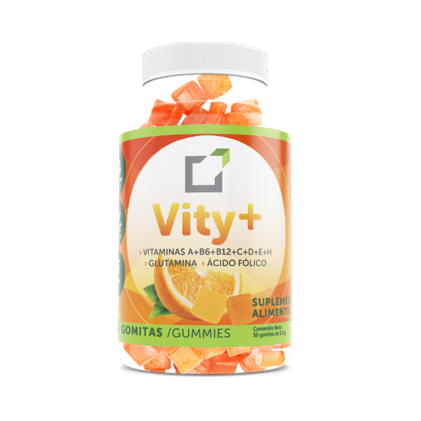 VITY+, gomitas funcionales multivitamínicas, SaludBox 