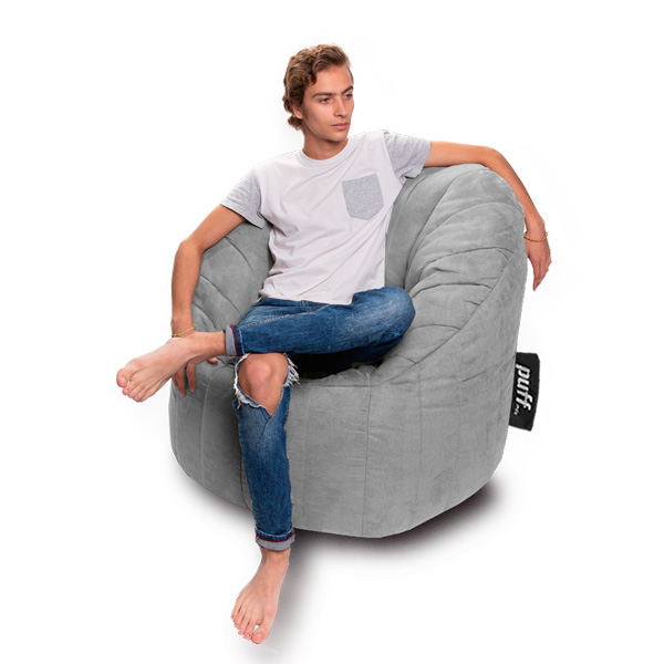 Sillón Puff Mx Acabado Gamuza Lounger
