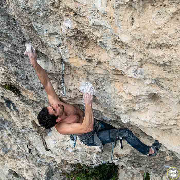 Magnesiera Monkey Hands Tamaño Mediano, Escalada En Piedra, Color Amarillo