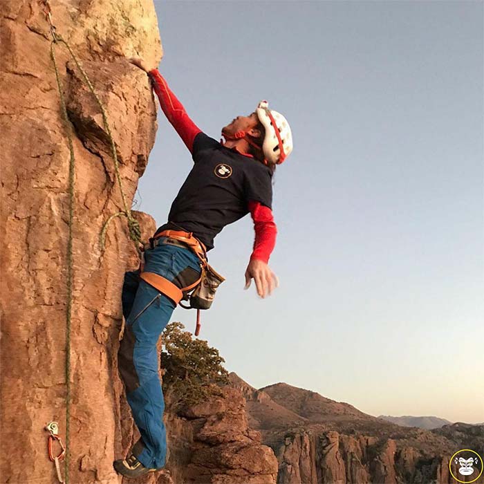 Magnesiera Monkey Hands Tamaño Mediano, Escalada En Piedra, Color Amarillo