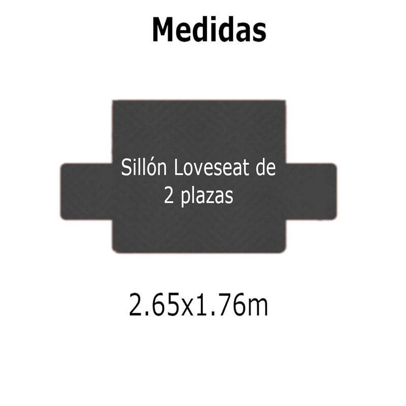 Protector para Loveseat  | Doble vista Marrón/Café Claro | Para Sillón Mediano | Tela de Gamuza Repelente