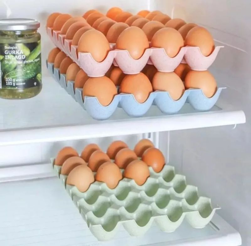 Organizador De Huevos Blanquillos Tupper Huevera Canasto