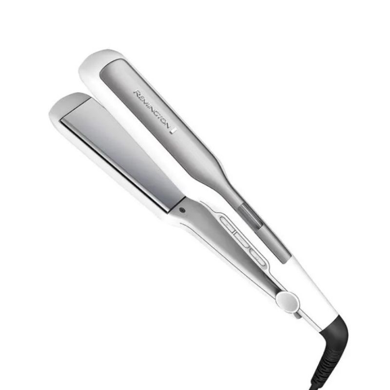 Plancha De Cabello Remington Diamond Ceramic Shine S5520 Blanca Y Plata 110v/220v