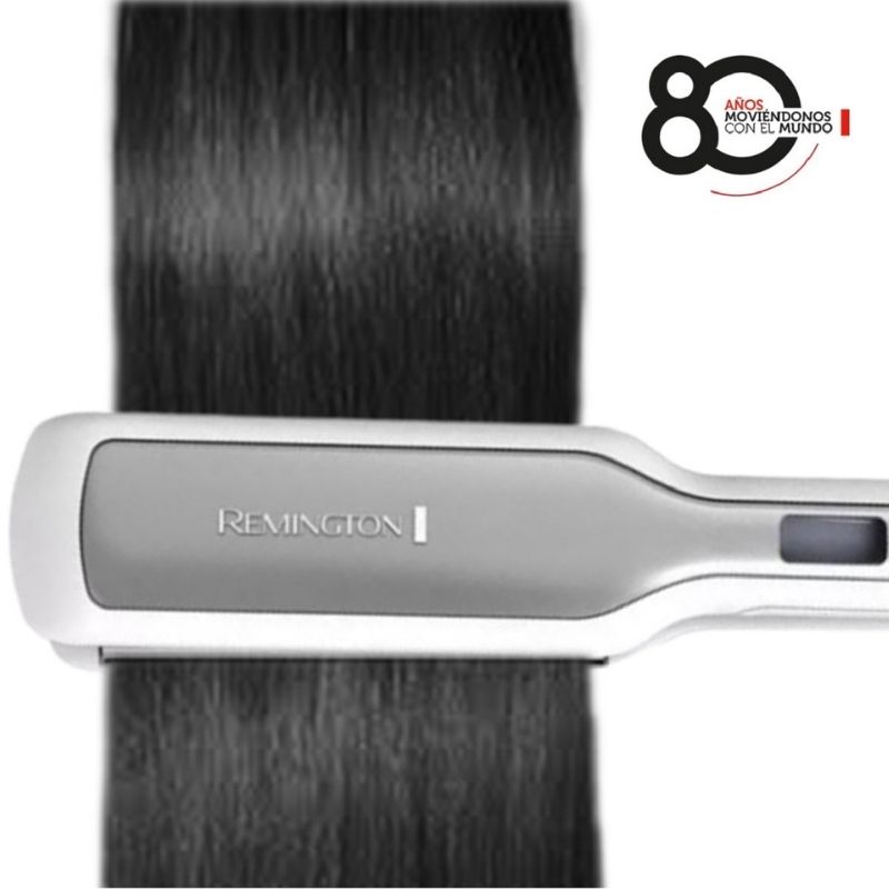 Plancha De Cabello Remington Diamond Ceramic Shine S5520 Blanca Y Plata 110v/220v