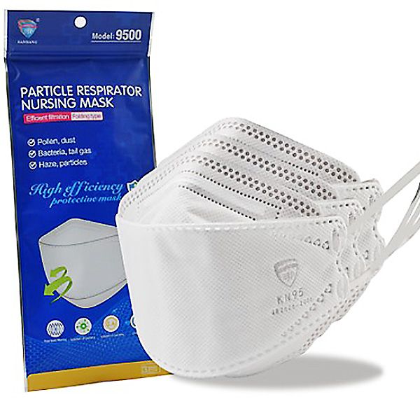 9 Pzas Cubrebocas Mascarillas Protectoras KF94 Protección 5 Capas Empaquetadas Individualmente Certificado Premium 3D Respiración Cómoda Desechables 