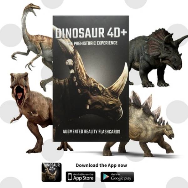 TARJETAS REALIDAD AUMENTADA  DINOSAUR 4D