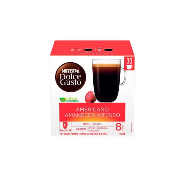 Café Nescafé Dolce Gusto Americano Amanecer Intenso 30 Cápsulas