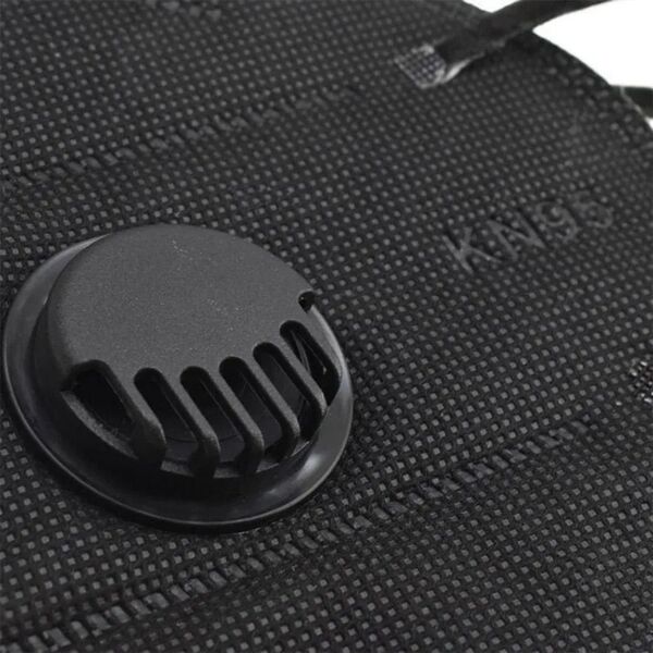 Cubrebocas N95 Negro Válvula Filtro Mascarilla Kn95 10 Piezas