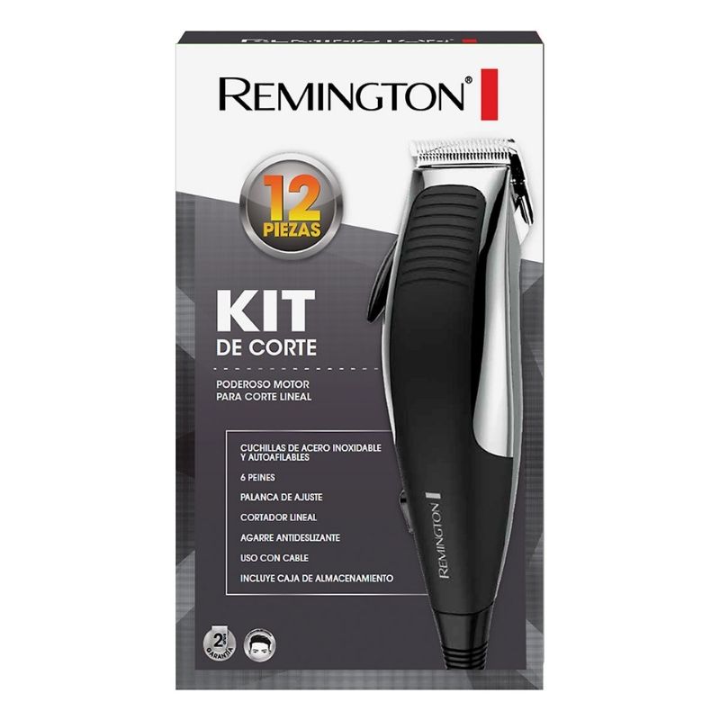 MAQUINA CORTADORA DE CABELLO SET 12 PIEZAS REMINGTON HC1080
