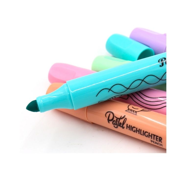 Marcatextos Pastel Pelikan 4 Resaltadores Colores Brillantes