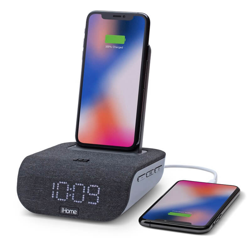 Despertador bocina bluetooth carga inalámbrica iHome IBTW20BX