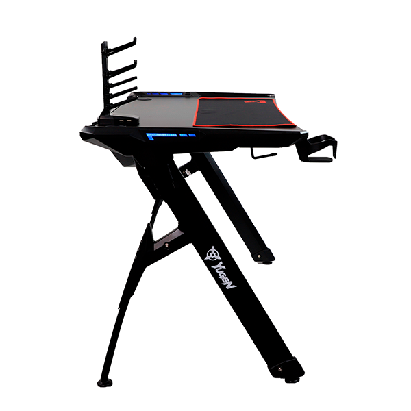 Yugen Escritorio Mesa YG-MXRGB Gamer Fibra Carbono Led Accesorios Negro